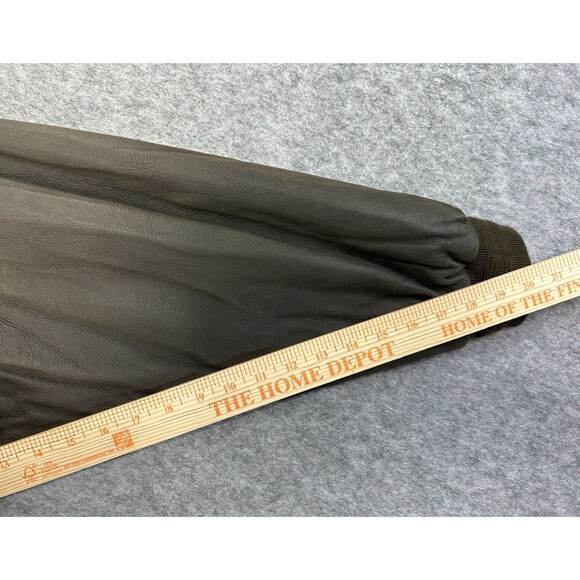 Roundtree & Yorke Men's Brown Leather Flight Bomber Aviator Jacket Coat Sz 2XL - Picture 10 of 13